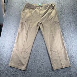 Haband Fit-Forever Pant Mens 42x31 Brown Polyester Cargo Straight Leg Workwear